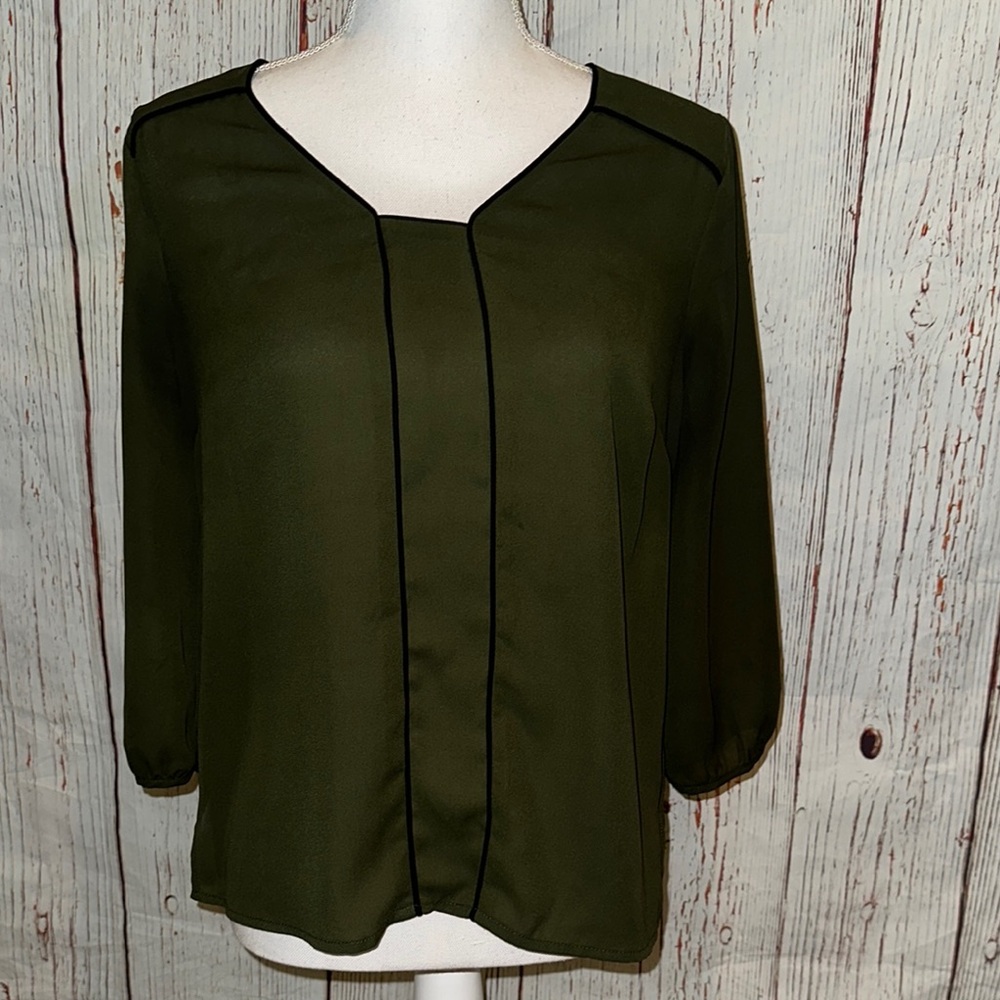 Olive Green Women's Top